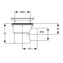 Bonde siphon D5813AA-DESTOCK ø90 mm sortie horizontale