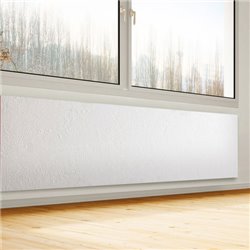 Radiateur à inertie Résine 915 Graphite Blanc 1000x450mm 450 Watts Horizontal