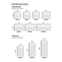 Radiateur rayonnant Emotion 4 Vertical 1000 Watts