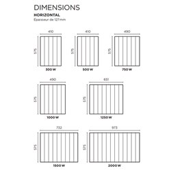 Radiateur fluide caloporteur Baléares 2 1000 Watts
