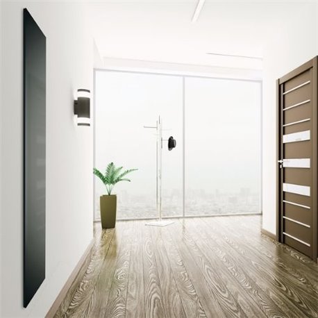 Radiateur eau chaude Monochrome, Noir 1200 Watts Vertical