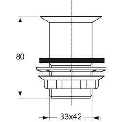 Bonde à grille D5852AA sans fenêtre H 80 mm