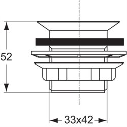 Bonde à grille D5850AA sans fenêtre H 52 mm