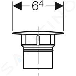 Couvercle de bonde 241.993.01.1 Blanc Céramique sanitaire