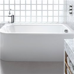 Baignoire d'angle asymétrique version gauche 170x75 cm Viride