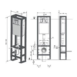 Bâti-support Autoportant 4 pieds WC suspendu Ancofix
