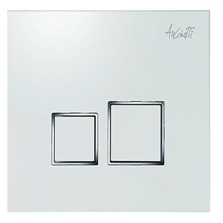 Plaque de commande bâti-support touches carrées blanc Ancoflash