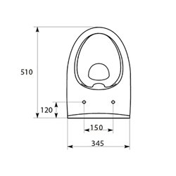 WC suspendu avec abattant thermodur déclipsable et frein de chute Ancoflash