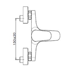 Mitigeur bain-douche monocommande mural Ancoflash