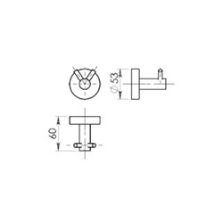 Patère murale Double Acier Inoxydable