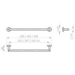 Porte-serviettes mural Acier Inoxydable Rond