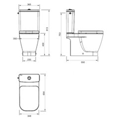 WC sur pied Sortie duale abattant Duroplast Ancodesign