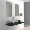 Miroir inox fixations invisibles H. 980 mm