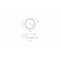 Vasque New Lys crudo 400x150 mm Sans trop plein