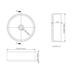 Vasque Ancodesign Ronde sans trop-plein 