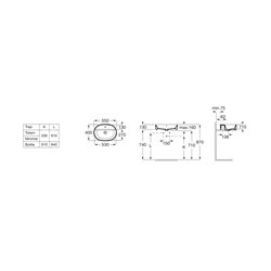 Vasque The Gap 550x400 mm Round
