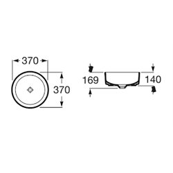 Vasque Inspira Ø370x140 mm Beige Round