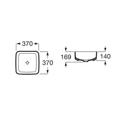 Vasque Inspira 370x370 mm Blanc brillant Square
