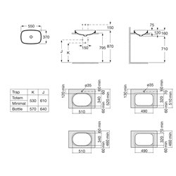 Vasque Inspira 550x370 mm Blanc brillant Soft
