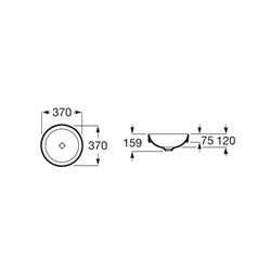 Vasque Inspira Ø370 mm Perle Round