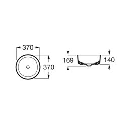 Vasque Inspira Ø370x140 mm Blanc mat Round