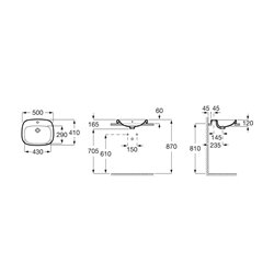 Vasque Debba 500x410 mm 