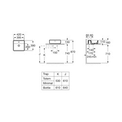 Vasque The Gap 420x390 mm Square