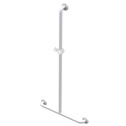 Barres d'appui inox recouvert d'époxy main courante en T 01245WH-LS Blanc - 600x1200 mm 