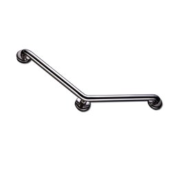Barre inox 135° 01264-LS Ø32x400x400mm  3 fixations