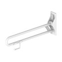 Barre d’appui rabattable double sans pied antibactérienne 01811WH Blanc - Ø32mm 
