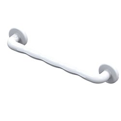 Barre d'appui à poignée ergonomique droite 01610WH-LS Blanc - 450 mm 