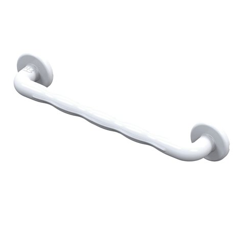 Barre d'appui à poignée ergonomique droite 01610WH-LS Blanc - 450 mm 
