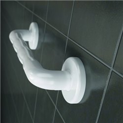 Barre d'appui à poignée ergonomique droite 01610WH-LS Blanc - 450 mm 