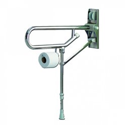 Barre double rabattable 01830SS-LS Inox avec pied réglable 
