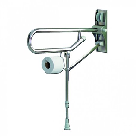 Barre double rabattable 01830SS-LS Inox avec pied réglable 