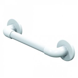 Barre d'appui cannelées en plastique droite Eco 01400WH-LS Blanc - 305 mm 