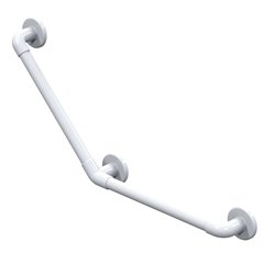 Barre d'appui lisse coudée 135° 11915WH-LS 450x450 mm 
