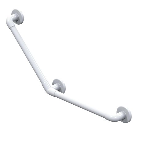Barre d'appui lisse coudée 135° 11915WH-LS 450x450 mm 
