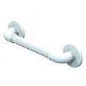 Barre d'appui cannelées en plastique droite Eco 01410WH-LS Blanc - 455 mm 