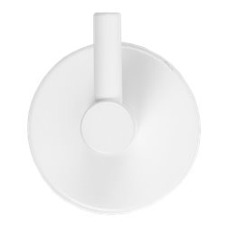 Patère 23621WH epoxy blanc simple