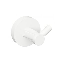 Patère 23658WH epoxy blanc double