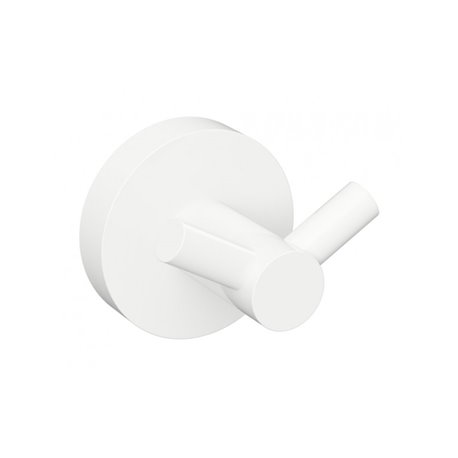 Patère 23658WH epoxy blanc double