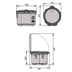 Aspiration centralisée C. Compact pack, 1300 Watts