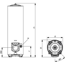 Chauffe-eau Initio 3070553 500 Litres triphasé