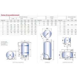 Chauffe-eau Sageo 3000358 150 Litres Triphasé ø560mm