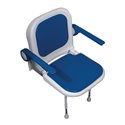 Siège 4000 04130P Bleu rembourré avec dossier et accoudoirs