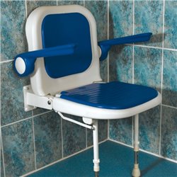 Siège 4000 04130P Bleu rembourré avec dossier et accoudoirs