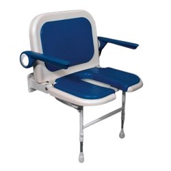 Siège 4000 04160P Bleu rembourré en U avec dossier et accoudoirs