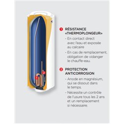 Chauffe-eau Blindé 241039 Vertical mural sur-évier 50 Litres