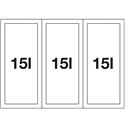 Poubelle sous évier Flexon II Low 60/3 3 bacs 15 + 15 + 15 Litres